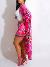 Gorgeousladie Printed Kimono & Shorts Set