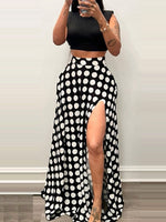 Gorgeousladie Dot Slit Skirt