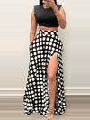 Gorgeousladie Dot Slit Skirt