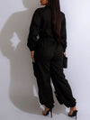 Gorgeousladie Zip-Front Cargo Jumpsuit