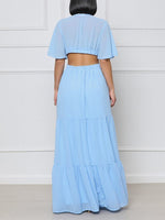 Gorgeousladie V-Neck Cutout Maxi Dress