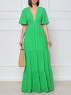 Gorgeousladie V-Neck Cutout Maxi Dress
