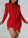 Gorgeousladie Tulle Combo Ruched Dress