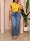 Solid Frilled Shirt