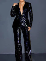 Gorgeousladie Sequin Blazer & Pants Set