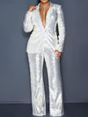 Gorgeousladie Sequin Blazer & Pants Set
