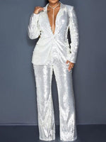 Gorgeousladie Sequin Blazer & Pants Set