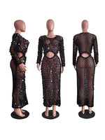 Gorgeousladie Sequin Mesh Cover Up