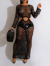 Gorgeousladie Sequin Mesh Cover Up