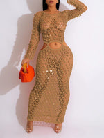 Gorgeousladie Sequin Mesh Cover Up