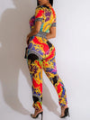 Gorgeousladie Printed Tee & Pants Set