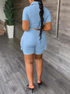 Gorgeousladie Cargo Shirt & Shorts Set