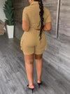 Gorgeousladie Cargo Shirt & Shorts Set
