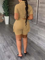 Gorgeousladie Cargo Shirt & Shorts Set