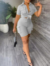 Gorgeousladie Cargo Shirt & Shorts Set