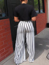 Gorgeousladie Logo Tee & Stripe Pants Set