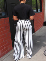 Gorgeousladie Logo Tee & Stripe Pants Set