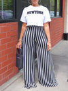 Gorgeousladie Stripe Wide-Leg Pants