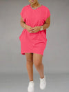 Gorgeousladie Solid Tee Dress with Pockets