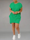 Gorgeousladie Solid Tee Dress with Pockets