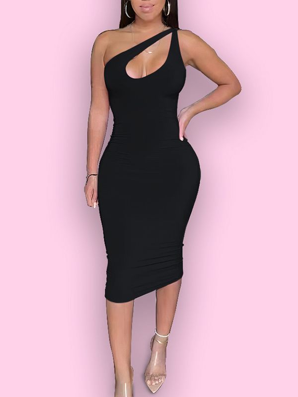 Gorgeousladie One-Shoulder Cutout Dress
