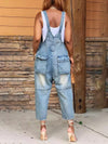 Gorgeousladie Button Front Denim Overalls