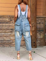 Gorgeousladie Button Front Denim Overalls