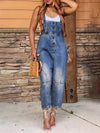 Gorgeousladie Button Front Denim Overalls