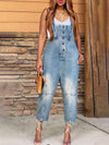 Gorgeousladie Button Front Denim Overalls