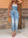 Gorgeousladie Button Front Denim Overalls