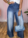 Gorgeousladie Belted Wide-Leg Jeans