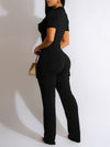Gorgeousladie Solid Zip-Front Jumpsuit