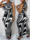 Gorgeousladie Printed Sleeveless Dress