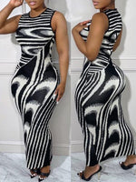 Gorgeousladie Printed Sleeveless Dress
