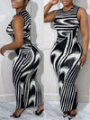 Gorgeousladie Printed Sleeveless Dress