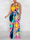 Gorgeousladie Printed Sleeveless Tied Jumpsuit