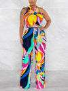 Gorgeousladie Printed Sleeveless Tied Jumpsuit