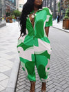 Gorgeousladie Printed Button-Front Jumpsuit