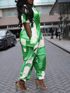 Gorgeousladie Printed Button-Front Jumpsuit