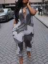 Gorgeousladie Printed Button-Front Jumpsuit