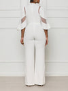 Gorgeousladie Solid Sheer Combo Jumpsuit
