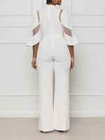Gorgeousladie Solid Sheer Combo Jumpsuit