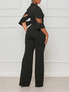 Gorgeousladie Solid Sheer Combo Jumpsuit