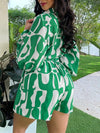 Gorgeousladie Printed Shirt & Shorts Set
