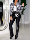 Gorgeousladie Check Bomber Jacket