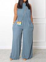 Gorgeousladie Sleeveless Wide-Leg Jumpsuit