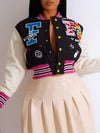 Gorgeousladie Printed Bomber Jacket