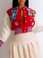 Gorgeousladie Printed Bomber Jacket