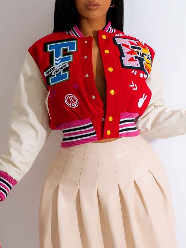 Gorgeousladie Printed Bomber Jacket