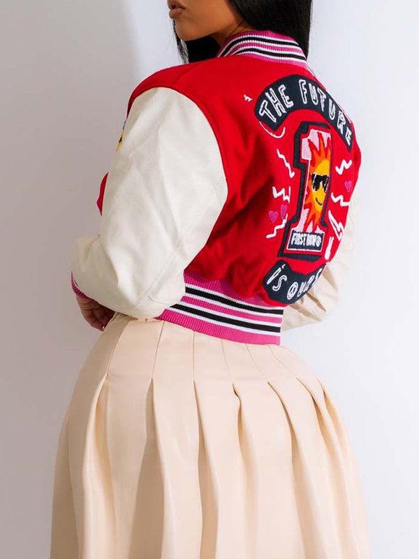 Gorgeousladie Printed Bomber Jacket